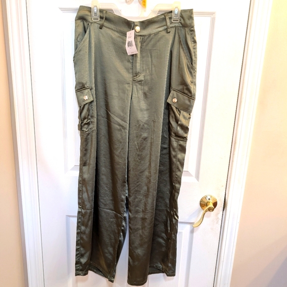 Olive Green Cargo Pants - Picture 1 of 5
